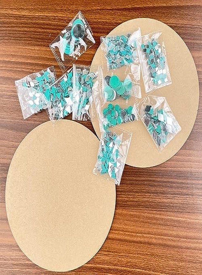 Qroof Lippan Art and Craft Material DIY Kit, A Kit with Ceramic Cones, Tools, Mould It Clay and Mirrors - Image 3